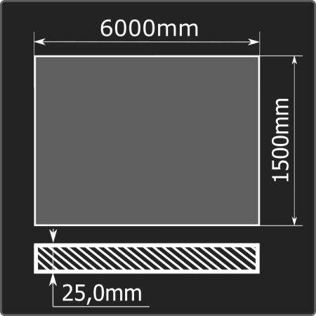 Лист горячекатаный 25*1500*6000 ст.3сп ЧМК ГОСТ 14637-89