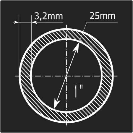 Труба ВГП 25*3,2 ст.3сп Феррум 6м ТУ