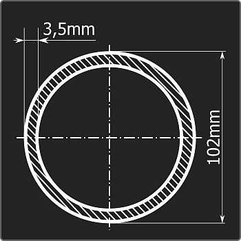 Труба электросварная 102*3,5 ст.3сп Феррум 6м ГОСТ 10705-80