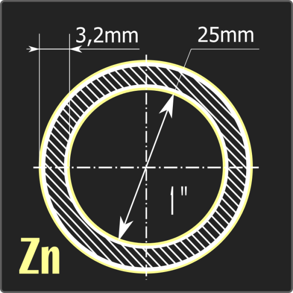 Труба ВГП оцинкованная 25*3,2 ст.2пс ГОСТ 3262-75 7,8м Труба ВГП оцинкованная 25*3,2 ст.2пс ГОСТ 3262-75 7,8м