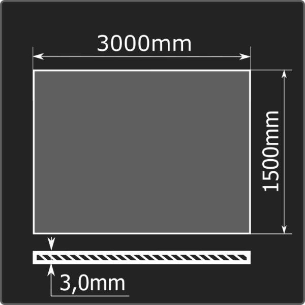 Лист горячекатаный 3,0*1500*3000 ст.3сп ММК ГОСТ 16523-97