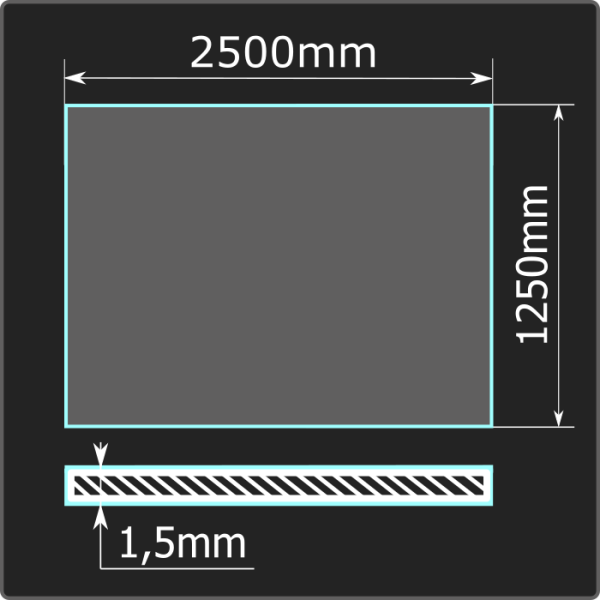 Лист холоднокатаный 1,5*1250*2500 ст.08пс ММК ГОСТ 16523-97