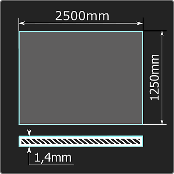 Лист холоднокатаный 1,4*1250*2500 ст.08пс Кармет ГОСТ 16523-97