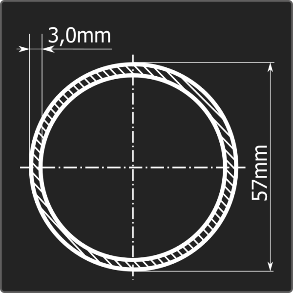 Труба электросварная 57*3,0 ст.3сп Феррум 6м ГОСТ 10705-80