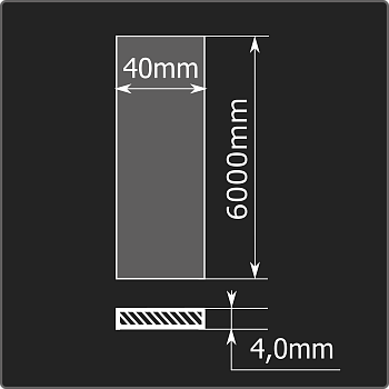 Полоса горячекатаная 4,0*40 6м ст.3сп ГОСТ 103-2006