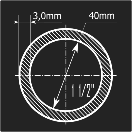 Труба ВГП 40*3,0 ст.3сп Феррум 6м ГОСТ 3262-75 Стык