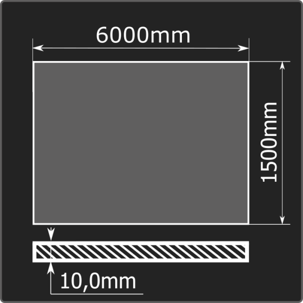 Лист горячекатаный 10*1500*6000 ст.3сп Феррум ГОСТ 14637-89