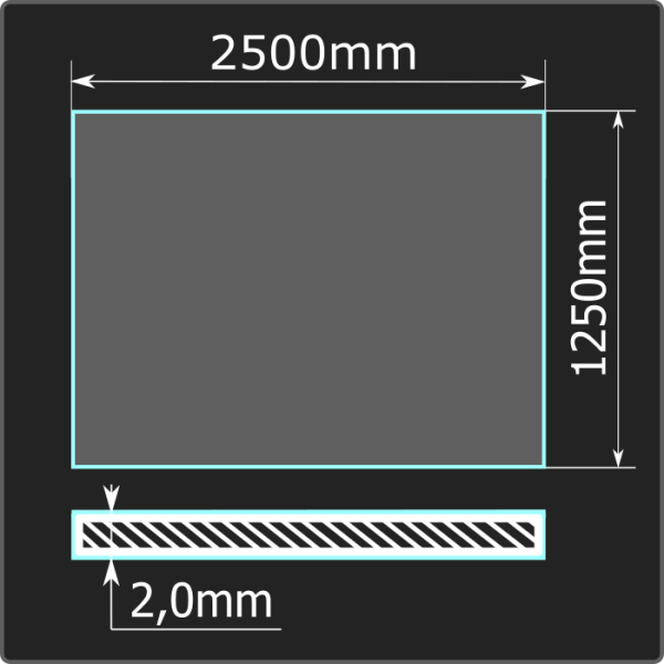 Лист холоднокатаный 2,0*1250*2500 ст.08пс ММК ГОСТ 16523-97
